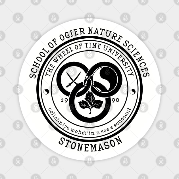 The Wheel of Time University - School of Ogier Nature Sciences (Stonemason) Magnet by Ta'veren Tavern